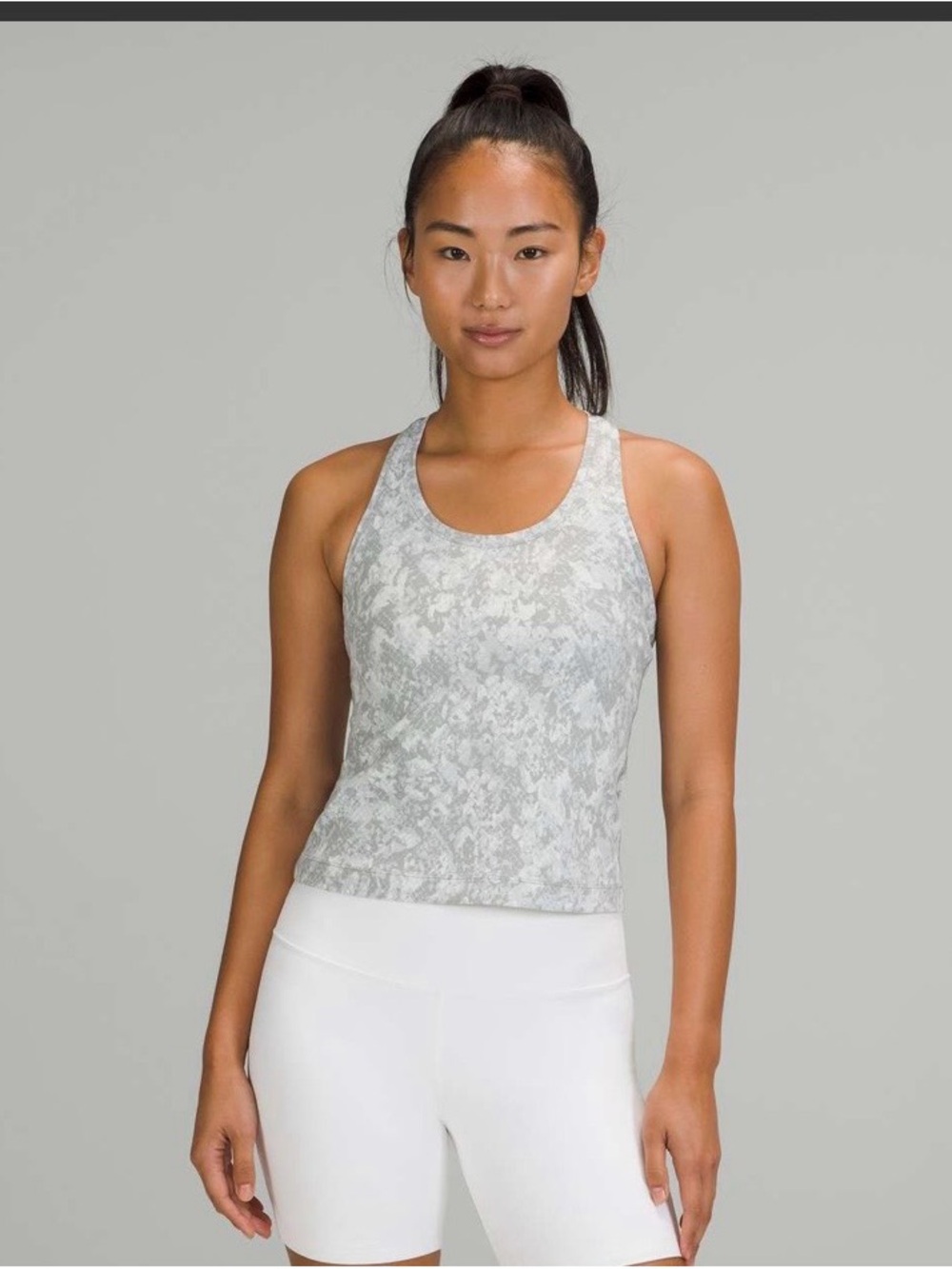 NWT Lululemon Cool RB Tank in Great Light Grey Pattern